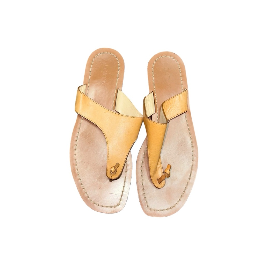 J.Crew Black Playa Leather G2141 Sandals Size 10